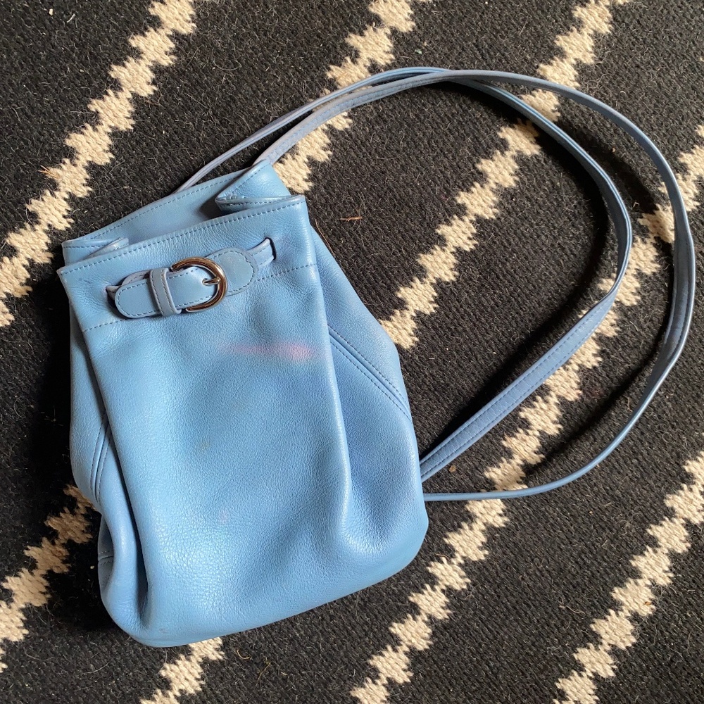 Vintage Coach Backpack in baby blue